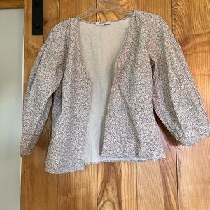 Madewell Pink & Cream Floral Pullover Top